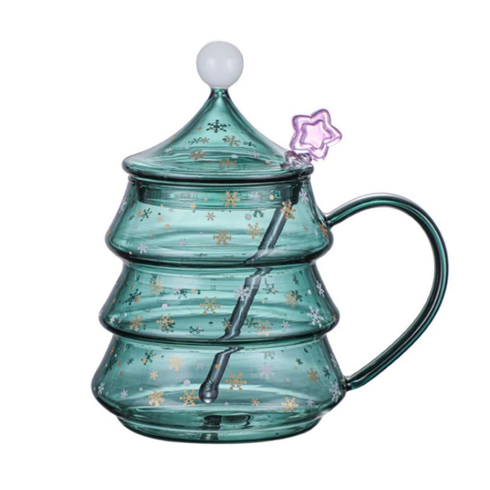 Genießen Sie Ihre Getränke stilvoll! Wassergläser 500 ml Weihnachtsbaumbecher für Büro Mark Kaffeetasse Single- und Double-Layer-Optionen für gemütliche Feiertage