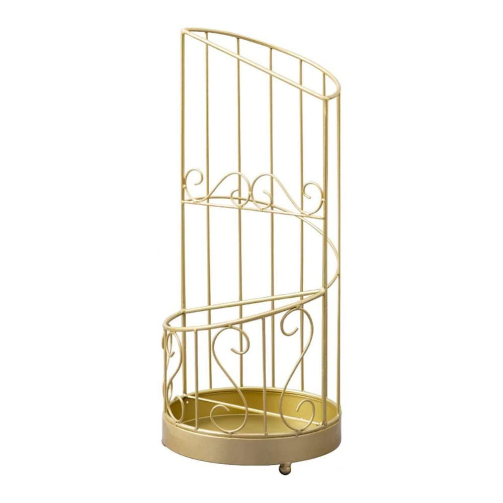 Goldener Schirmständer Europäischer Retro-Stil für Büro Wohnzimmer & Flur Dekor - Metallhalter für Regenschir