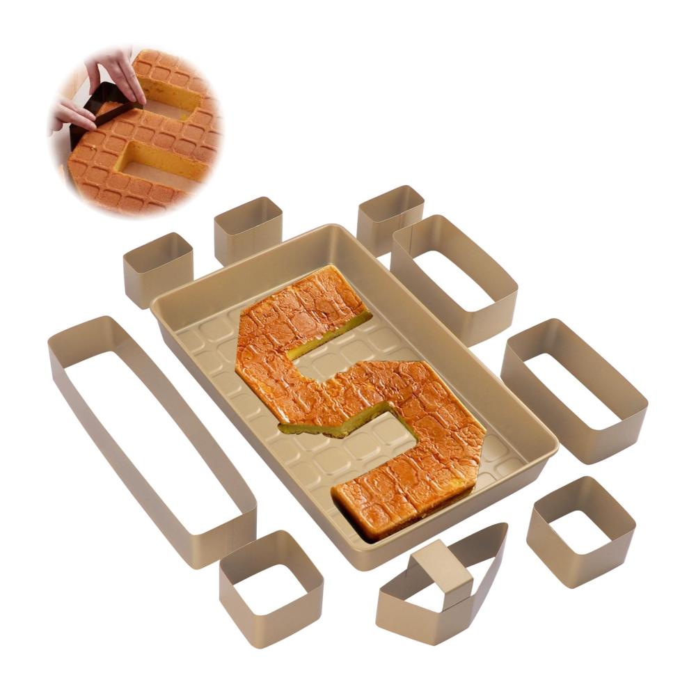 Entdecken Sie die Magie des Backens mit unserem 10-teiligen Antihaft-Backform-Set! Perfekt für kreative Kuchenkreationen Zahlenkuchen Geburtstagskuchen und mehr. Verstellbare Zahlen und Buchstaben ermöglichen individuelle Designs. Ideales Kuchenformen-Set für Geburtstags- und Jubiläumsfeiern. Hochwertige Qualität leicht zu reinigen. Backen Sie unvergessliche Leckereien mit diesem vielseitigen Backformset – ein Must-have für jeden Backliebhaber