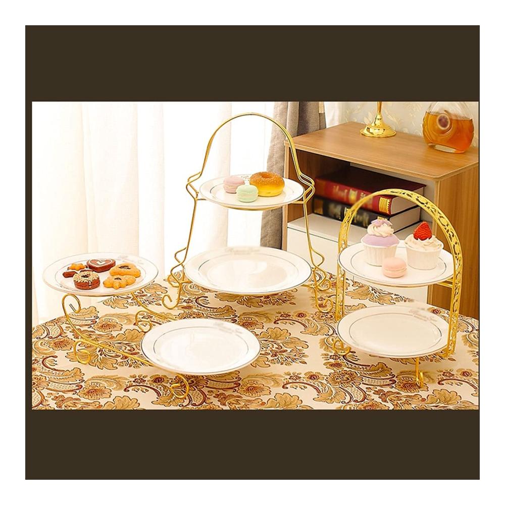 Dreistöckiger Tortenständer aus modernem Serviergeschirr - Eleganter Präsentationsständer für Cupcakes Obst und Desserts - Perfekt für Hochzeit Party und Laden