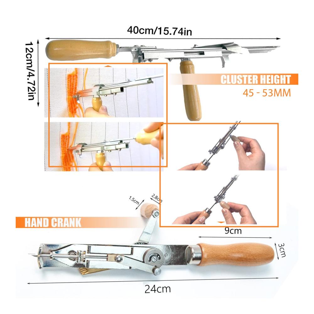 Loop Pile Manual Tufting Gun Set für Anfänger Starter Kit – Mit Halbautomatischer Tufting Gun Fadeneinfädler Entenschnabelschere & Tufting-Stoff – Hochwertiges Knüpf-Zubehör