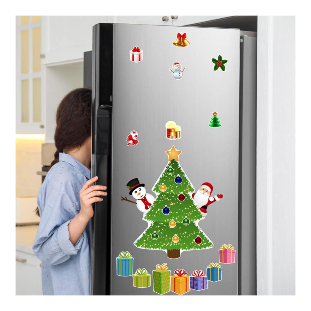 Entzückende Weihnachtsmagnete für Kühlschrank - Festliche Weihnachtsbaum-Magneten & Xmas-Kühlschrankaufkleber - Frohe Weihnachten Metalltürdeko - Ideales Geschenk für die Feiertage! Magnetische festliche Dekoration