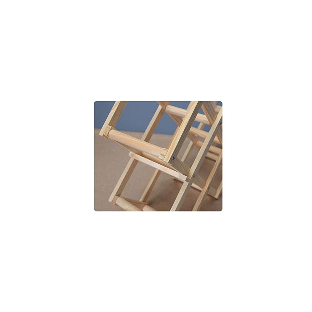 Entdecken Sie Eleganz Klappbares Weinregal aus Holz - Stilvoller Weinhalter für Ihre Sammlung - Platzsparendes Design für Haushalt und Präsentation - Holzweinlagerregal in faszinierender Farbvielfalt (3) - Ein Muss für Weinliebhaber! (1