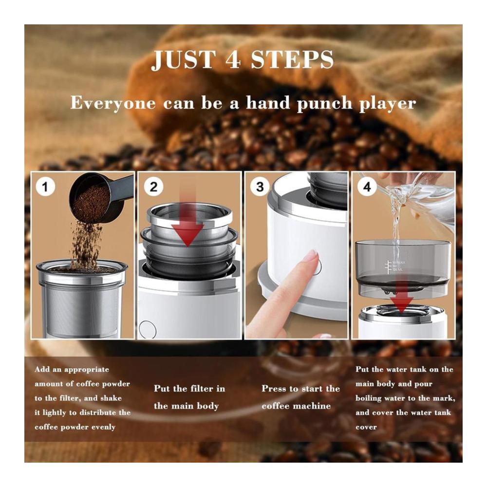 Entdecken Sie die Vielseitigkeit Filterkaffeemaschine für unterwegs | Mini-Einzelportions-Perkolator für Büro Zuhause Camping & Reisen