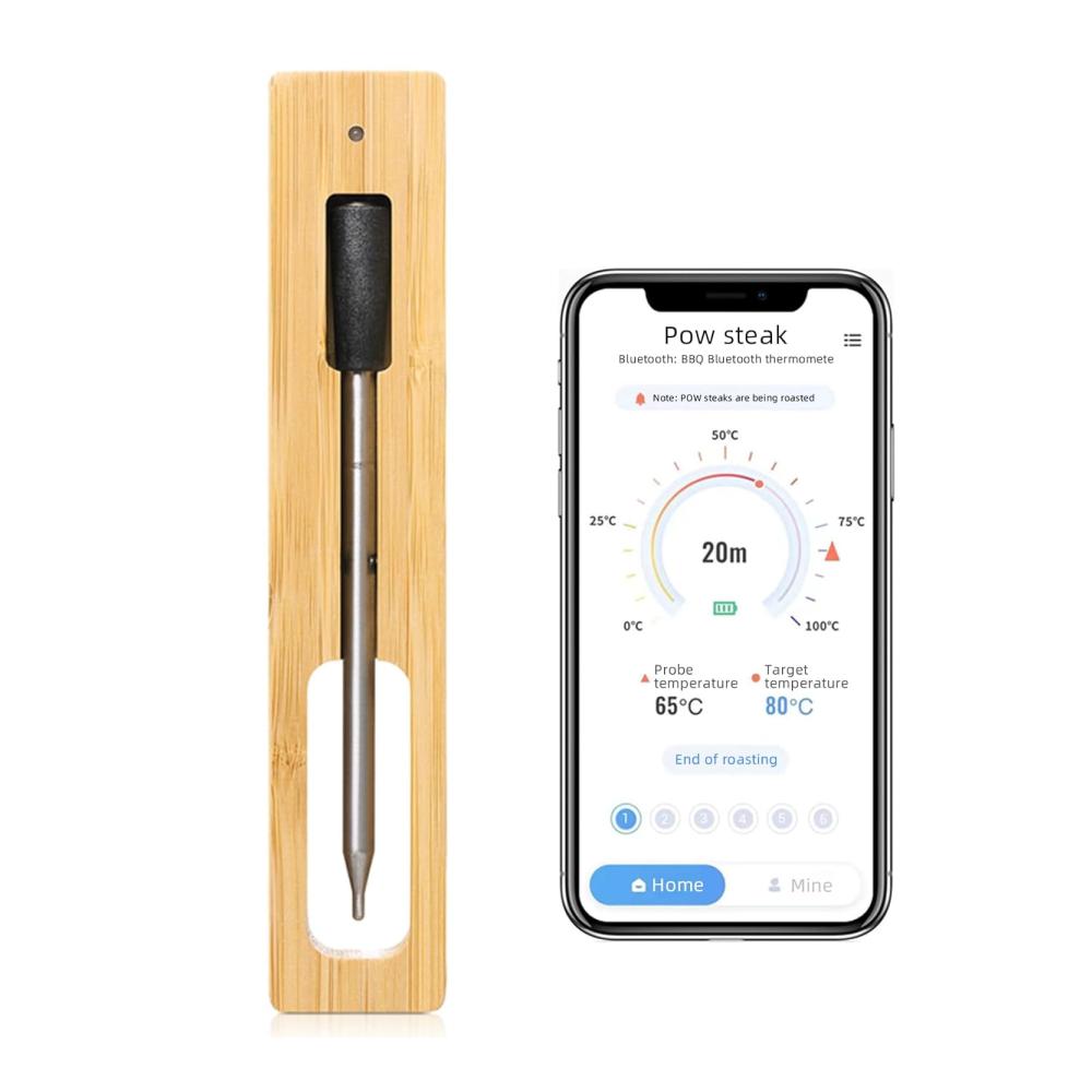Kabelloses Smart-Fleischthermometer Bratenthermometer – Präzises Steak Thermometer für perfekte Grillergebnisse – Ideal für Küche BBQ und Rotisserie – Inkl. Temperaturmessgerät