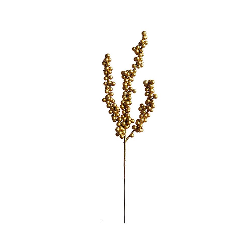 30er Set Künstliche Stechpalmenbeeren in Gold - Perfekt für DIY Weihnachtsbaum Kranz & Heimdeko | Ideal für Basteln Hochzeiten & Grußkarten