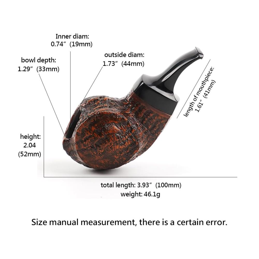 Entdecken Sie stilvolles Zigarrenzubehör Handgefertigte Bruyère-Tabakpfeife mit modischem Design - Perfekt für Genießer und Sammler - Inklusive Freihand-Stil Nr.fa50392s2w1h