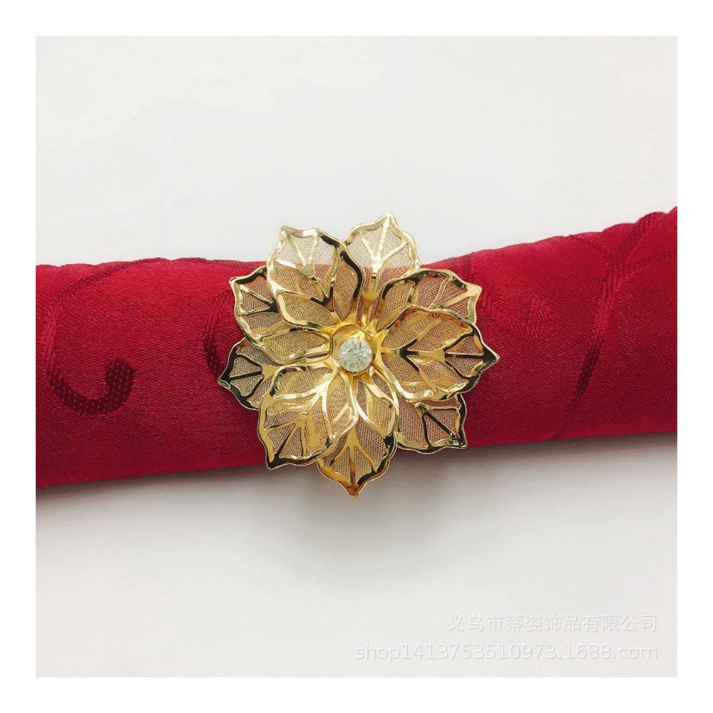 Elegante Serviettenringe Set - 100 Stück Gold Metall Serviettenschnallen für Hotel Restaurant & Hochzeitstische - Dekorative Tischdekoration für stilvolle Abendessen und festliche Anlässe