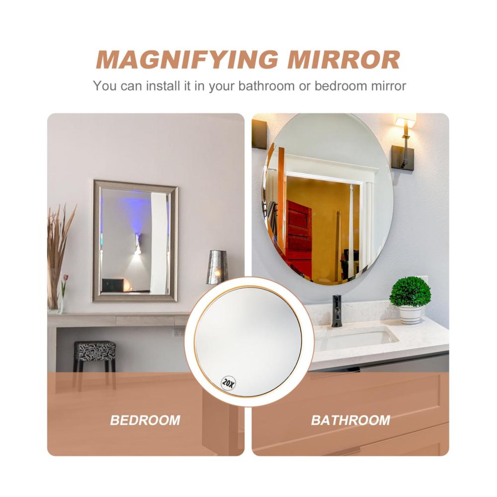 Klarer Blick jeden Morgen Set mit 2 Wandmontage-Rasierspiegeln für Badezimmer und Schlafzimmer. Hochwertige Vergrößerung perfekt für präzises Schminken und Rasieren