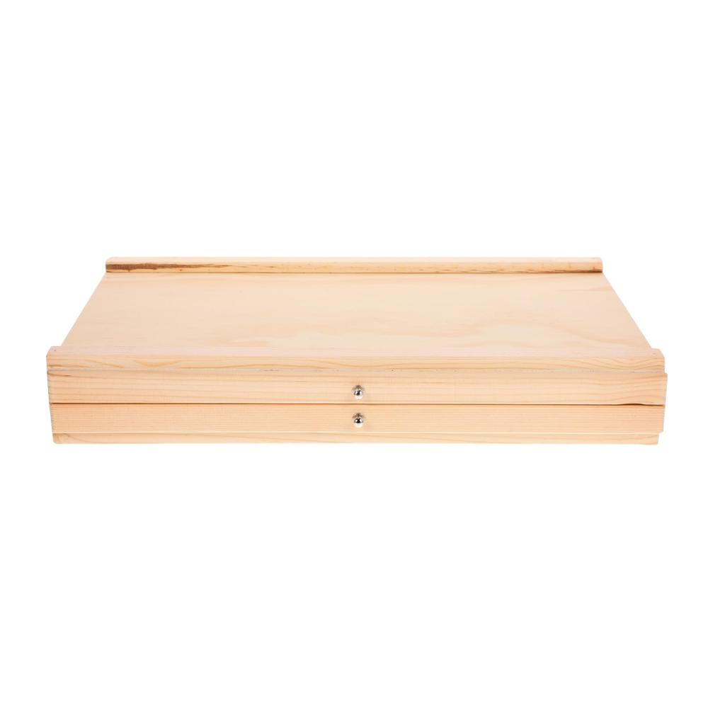 Malkästen Holzkunst Organizer für Pinsel & Stifte - Tragbare Künstlerbox mit Schublade | Aufbewahrungsbox aus Holz für Kunstbedarf & Werkzeug