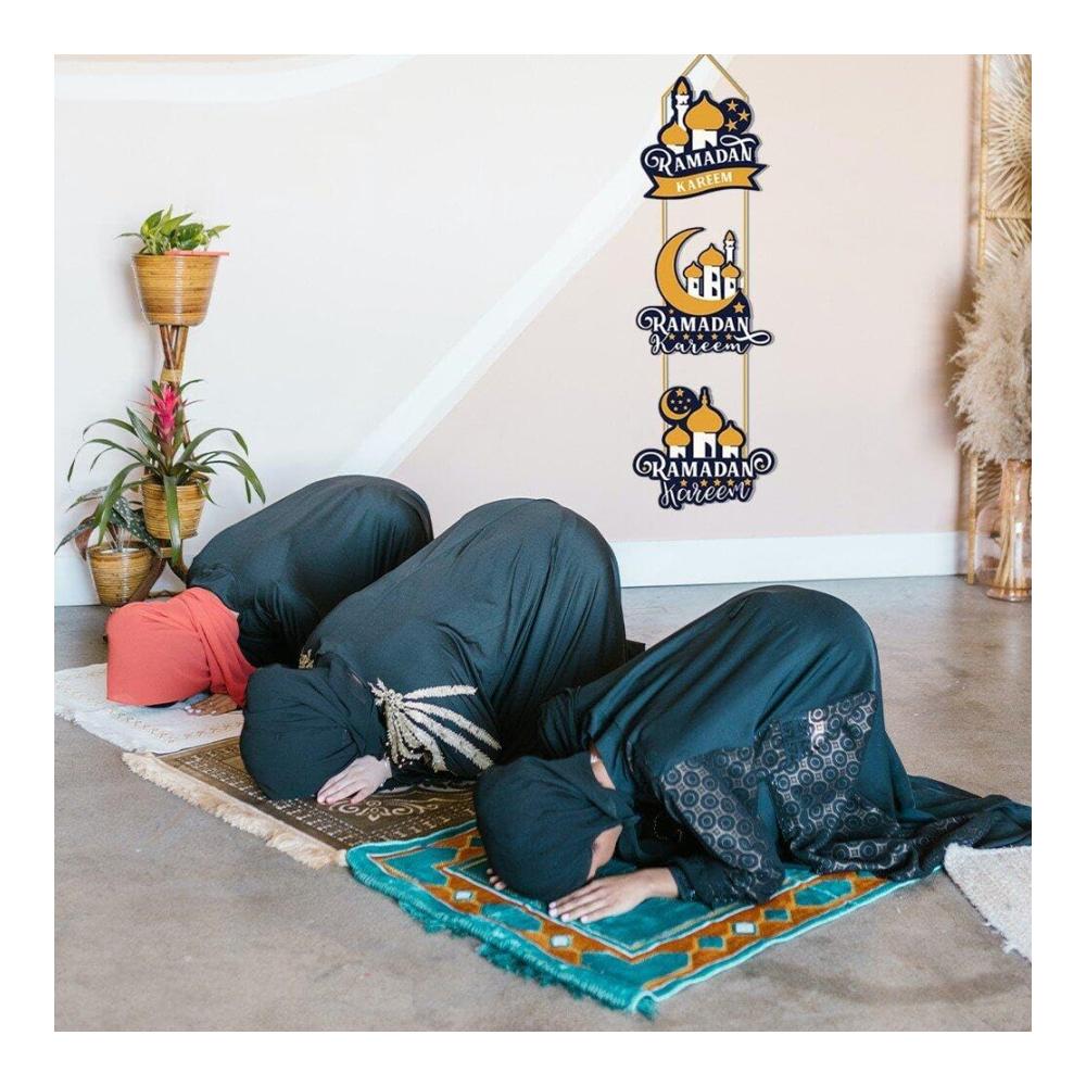 Eid Mubarak Türschild Dekorative Islamische Wand- & Türschilder für Ramadan Kareem Dekoration und Festivalfeier. Perfektes muslimisches Partyzubehör