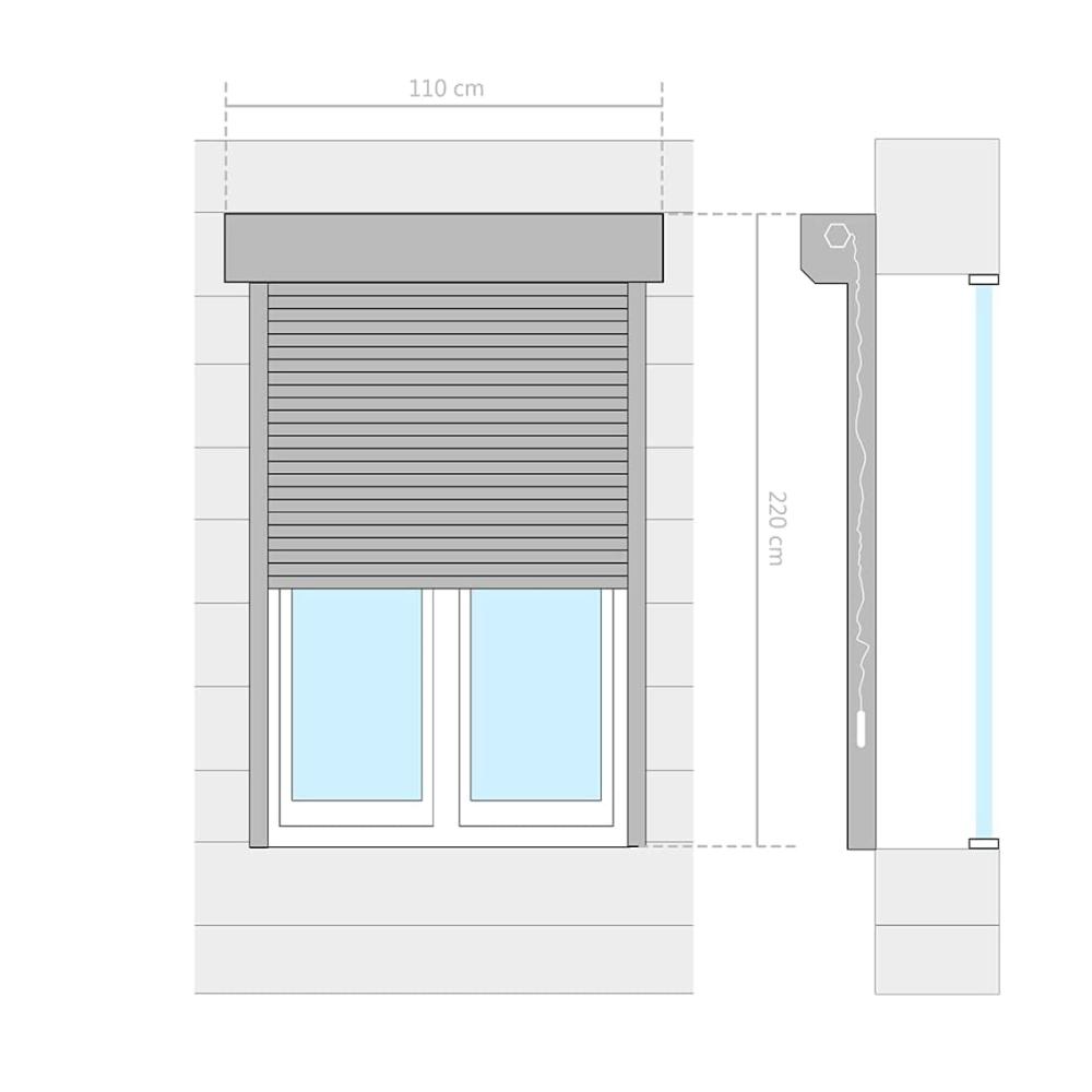 Organisieren Sie Ihren Raum stilvoll mit unseren hochwertigen Schränken - Wohnmöbel Garten Rollladen Aluminium 110x220cm weiß für ein modernes Ambiente. Platzsparend und elegant für Ihr Zuhause