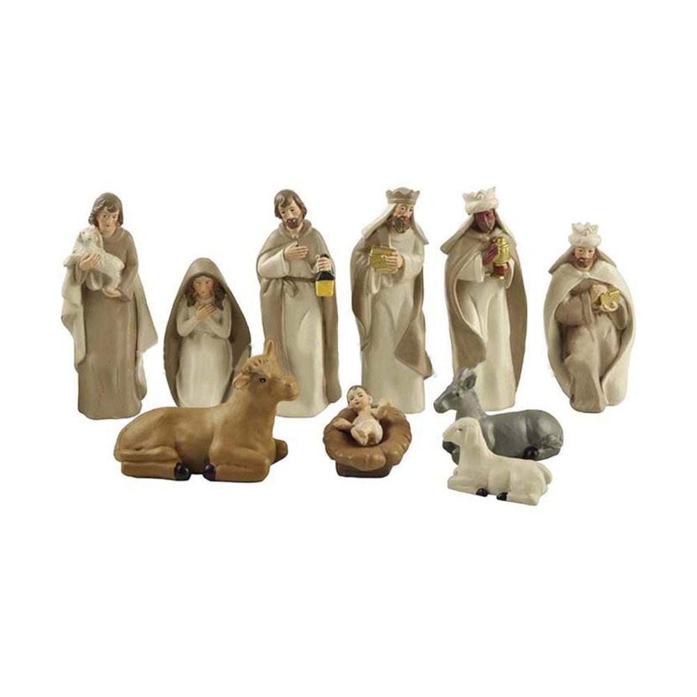 Entzückendes Weihnachtsszenen-Set mit Krippenfiguren aus hochwertigem Kunstharz - Perfektes Geschenk zur Festivaldekoration für Kinder und Erwachsene - Liebevoll gestaltete Figuren für eine magische Weihnachtsstimmung zu Hause