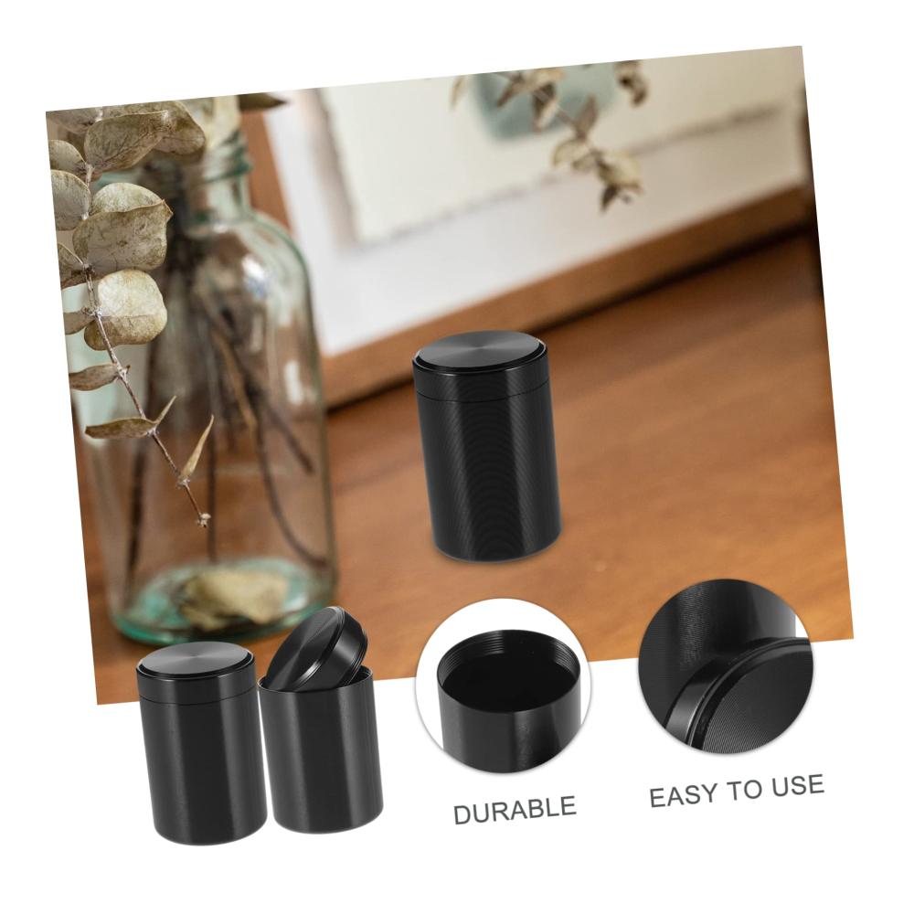 Halten Sie Ihre Köstlichkeiten frisch 2 Mini-Tee- und Kaffeedosen aus hochwertiger Titanlegierung für unterwegs und zu Hause. Perfekt für Bauernkeks und Süßigkeiten
