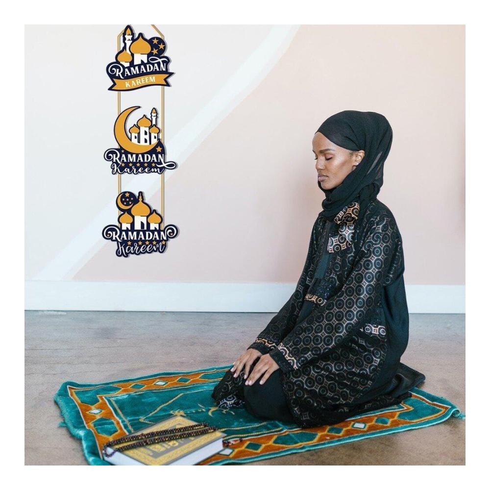 Eid Mubarak Türschild Dekorative Islamische Wand- & Türschilder für Ramadan Kareem Dekoration und Festivalfeier. Perfektes muslimisches Partyzubehör