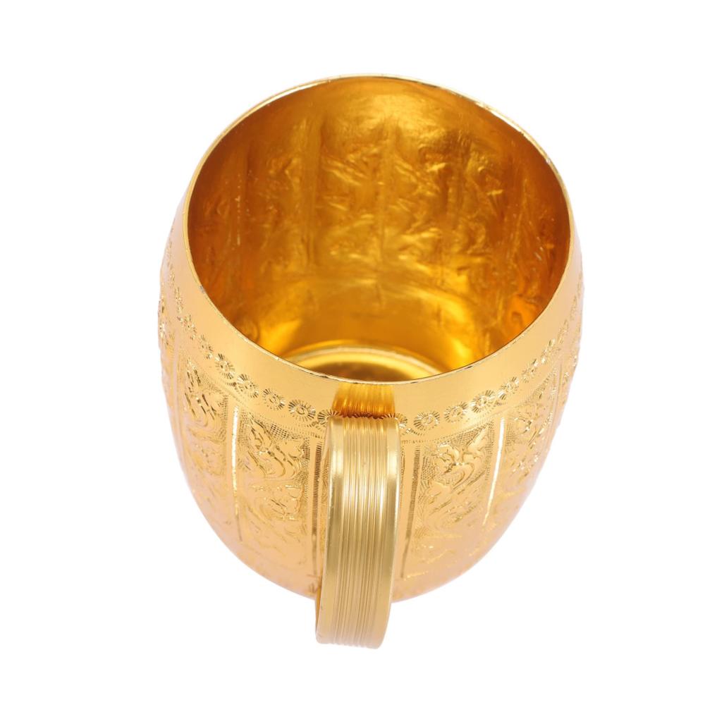 Erfrischend stilvoll 6er Set Wassergläser mit Goldverzierung ideal für Wasser Saft & mehr - Elegante Trinkgläser im Skelett-Design perfekt für jeden Anlass - Hochwertige Legierung für besonderen Genuss - Exklusive Geschenkidee für Liebhaber exquisiter Trink