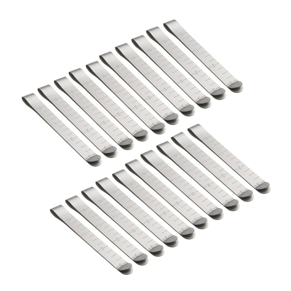 Nähsets 20 Stück Edelstahl Nähklammern mit 3 Zoll Lineal Quilting-Zubehör für Clips Einlege und Markierzubehör – Perfekte Markierclips für Nähproj