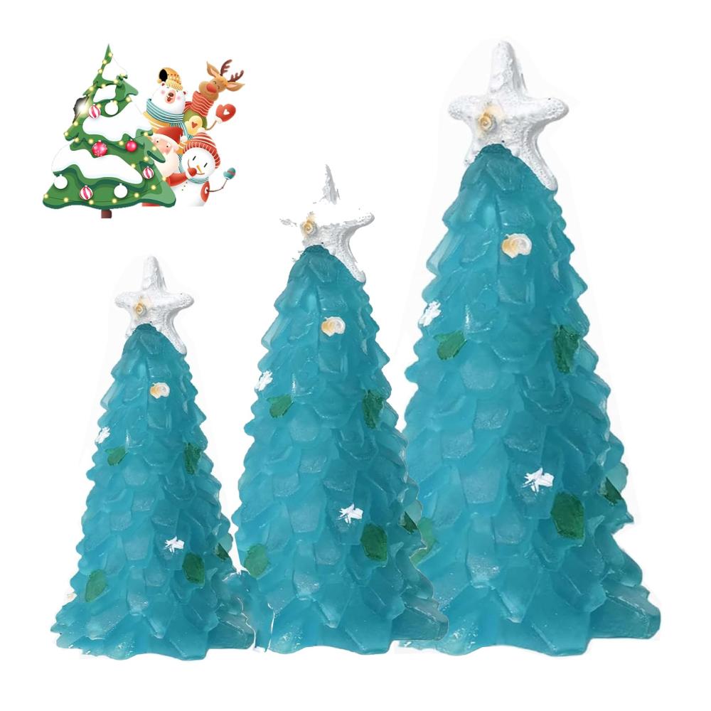 Erleben Sie festliche Magie mit unserem 3-teiligen Set künstlicher Weihnachtsbäume – Schönheit des Meeres vereint mit DIY-Charme für Ihr Weihnachtsfest