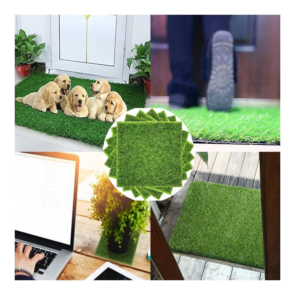 6er Set Kunstpflanzenmatte für DIY Deko - Künstliche Rasenmatten für Garten Terrasse Balkon & mehr - Natürliche Optik pflegeleicht & vielseitig - Perfekte Dekoration für Innen- und Außen