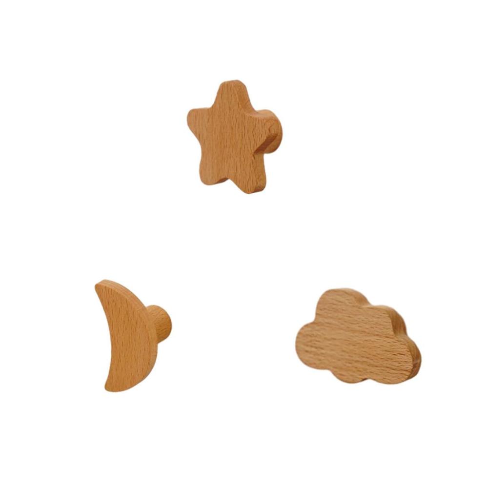 Entdecken Sie Stil mit Kommodenknöpfen & -griffen Holz-Schubladenknöpfe mit Cartoon-Motiv für langlebige Eleganz. Vielseitige Anwendung in Schränken inklusive Schraubenset. Holen Sie sich hochwertige Holz-Möbelgriffe mit einem Hauch von Sternen