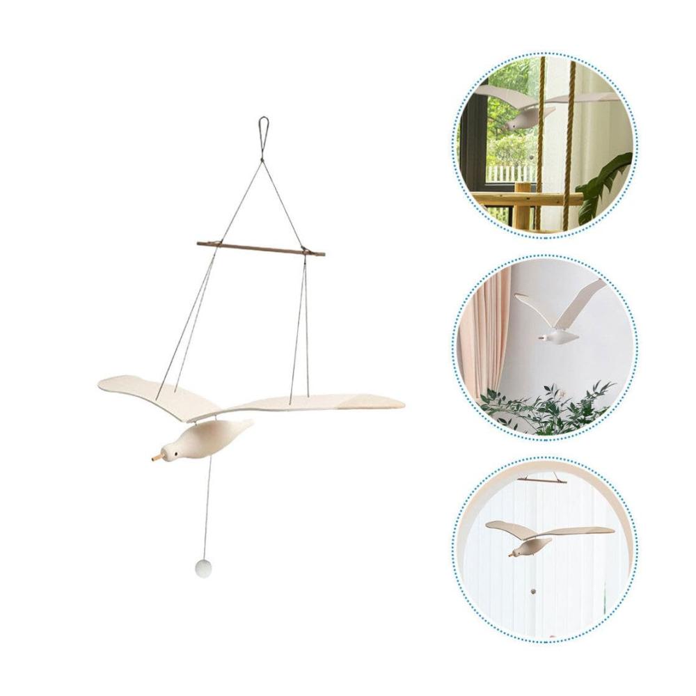 Entzückendes Möwen-Mobile aus Holz für kreative Nautikliebhaber - Dekorative Stranddekoration und mediterrane Wandkunst für Zuhause und Kinderzimmer