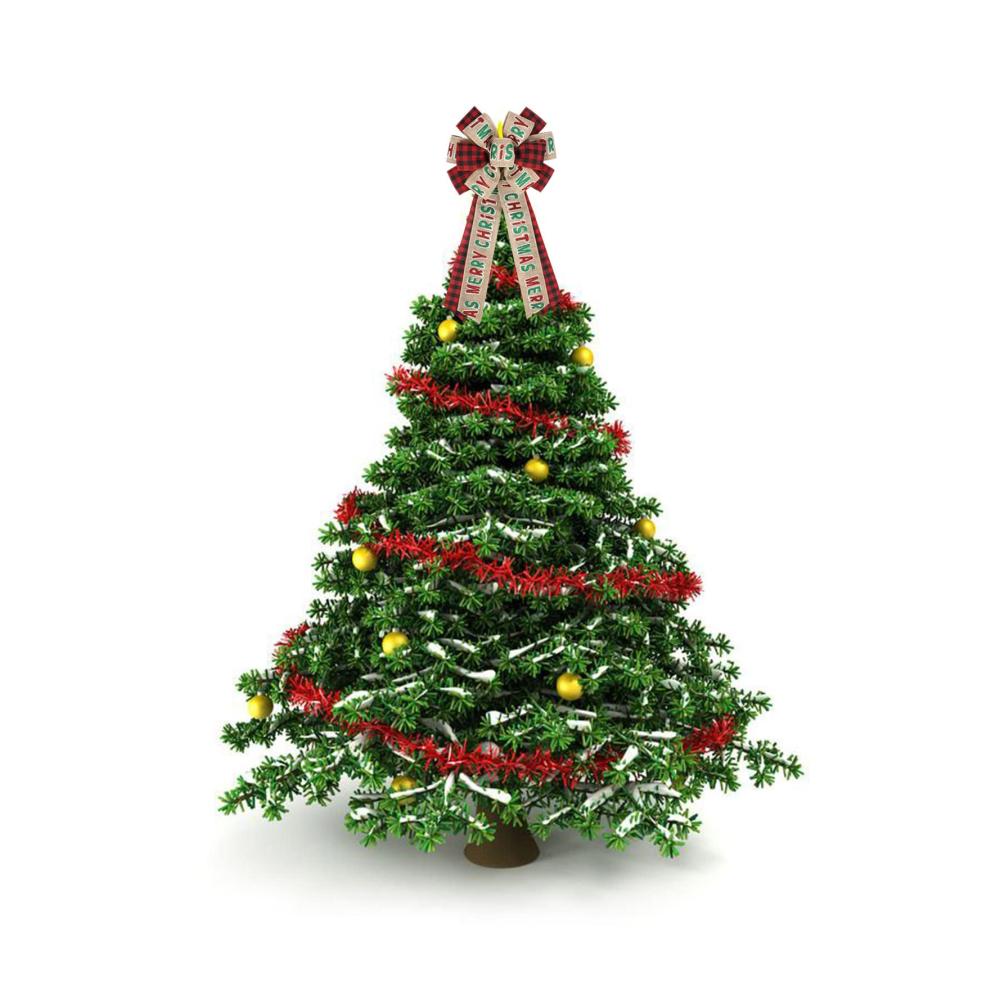 Hochwertige Gitter-Weihnachtsbaum-Schleife für Hochzeit & Party Dekoration - Große Gitter-Schleife für drinnen und draußen - Verschönern Sie Ihr Fest mit Bändern & Schleifen