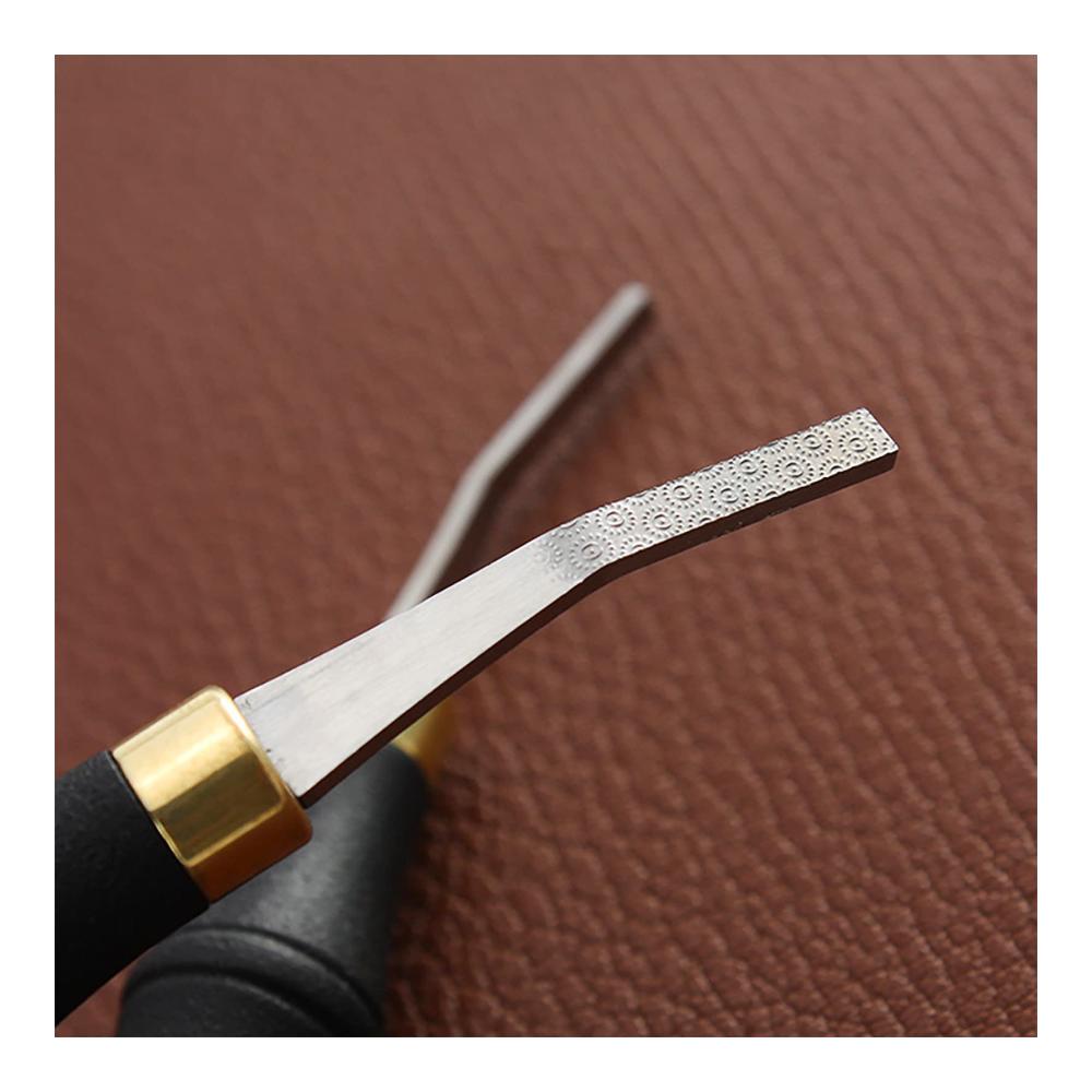 Premium Lederhandwerk Zubehör Set | Kratzer & Aufrauhen Werkzeuge | QCCD-01 (4mm Kopfbreite) | Perfekt für Lederbearbeitung Enthusiasten