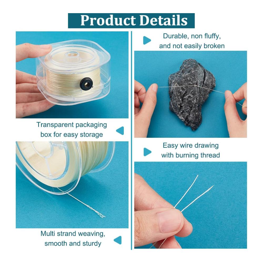 Entfesseln Sie Ihre Kreativität mit PH PandaHall 225m 0.2mm Schnüre & Fäden Perfekte Schnur für Armband Perlengarn Rocailles Nähschnur! Inklusive Zuleitungsdraht und Organisationsetui für Ledernähte. Ideal für die Herstellung von Perlenschmuck und Armbändern. Erwecken Sie Ihre Designs zum Leben
