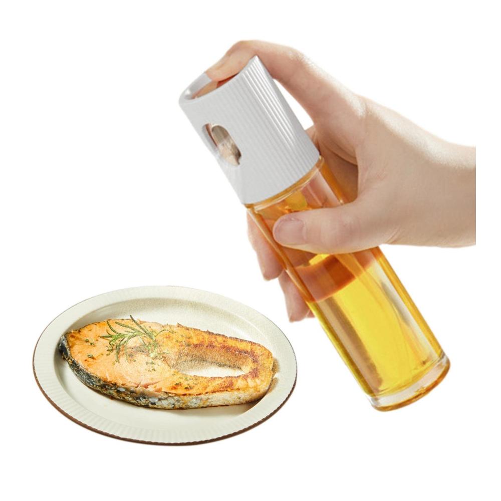 Genießen Sie gesündere Mahlzeiten mit unserem hochwertigen A/R Ölsprüher aus Glas - Nachfüllbare Gewürzflasche in Reisegröße für die Küche. Perfekt dosiertes Öl für Ihre