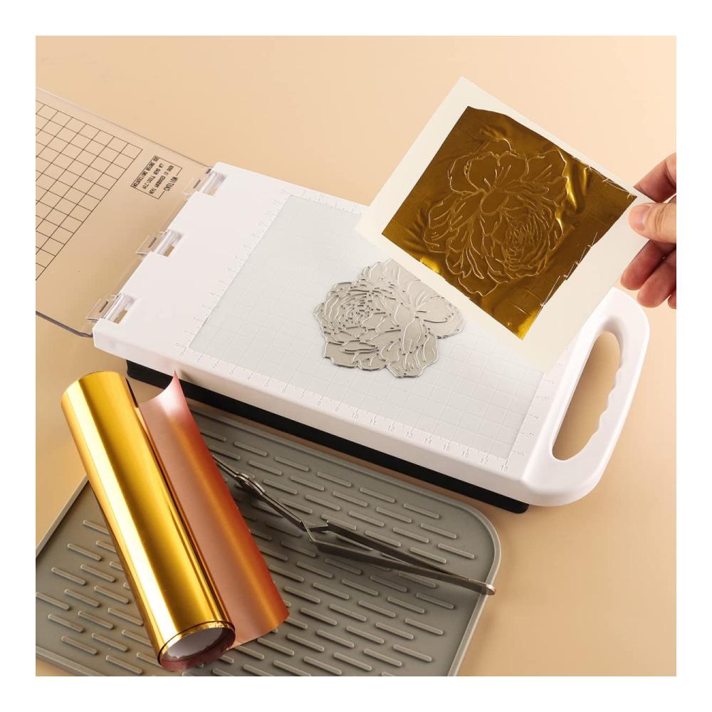 Foilpress Heat Press Crafting Profi-Druckpresse für UK 220V Kartenherstellung Scrapbooking Kits Folierplattform Glimmer System Prägung von Papier Leder & Vinyl Übertragung von Folien - Deine ultimative Folienpressen