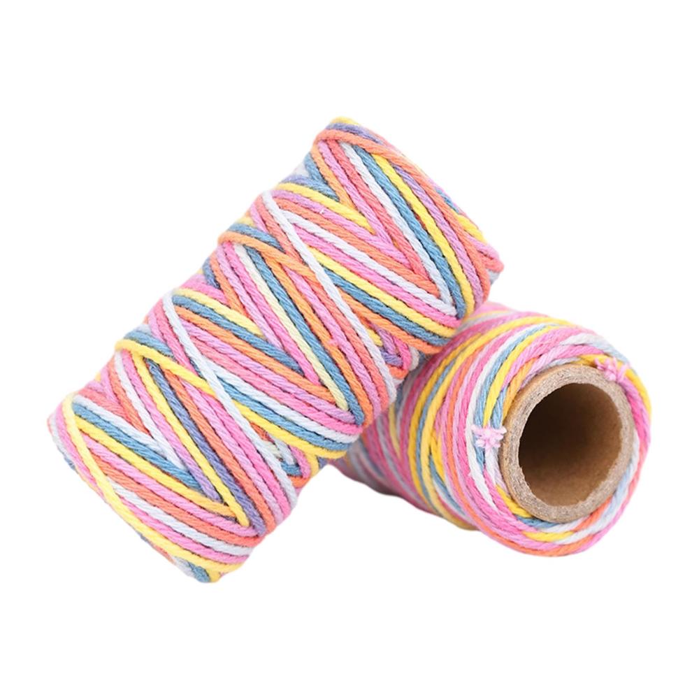Kreative Näharbeiten beginnen hier! Bunte Baumwollschnur 1mm x 23 Yards für Wandteppiche Weihnachtsgeschenke & Hochzeitsdekorationen - Perfekt für Ihre handgefertigten Projekte