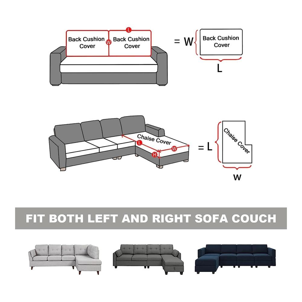 Elastischer Sofaüberwurf Dekorative Umgestaltung für alle Jahreszeiten - Rutschfester maßgeschneiderter Sofaschutz für Sektionssofas Couch und Liebessitze - Stilvolle Sofaabdeckung in verschiedenen Farben und Größen für ein perfektes