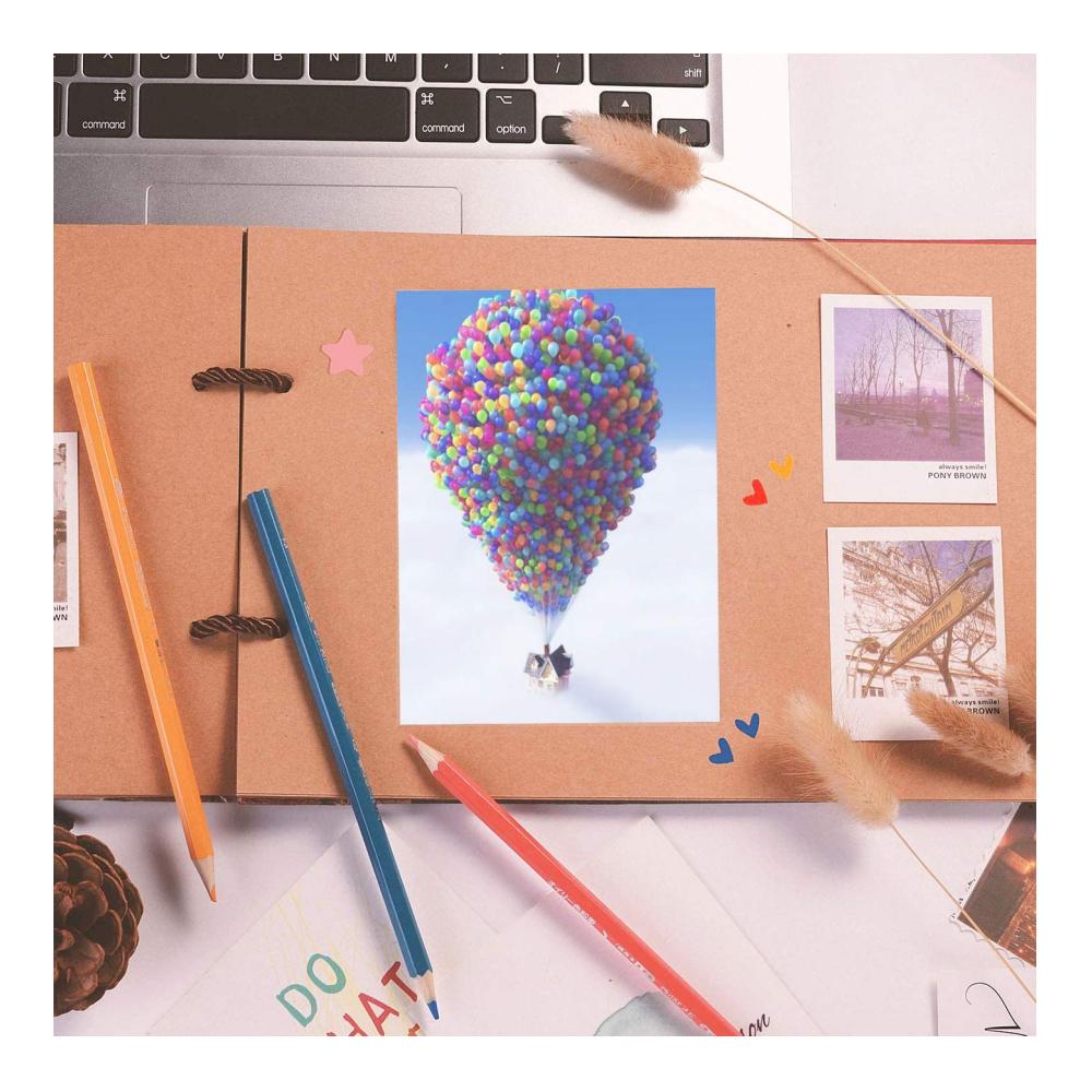Personalisiertes Scrapbook Album Nachfüllbare Seiten aus Kraftpapier für Abenteuerbücher - Ideal für Erinnerungen und Fotos - 40 Seiten - 28 x