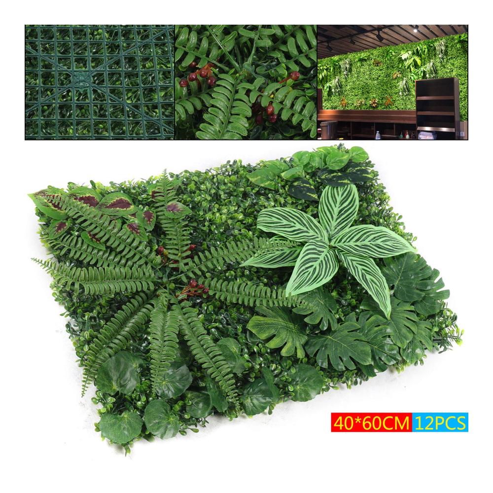 Entdecken Sie die natürliche Schönheit mit 12 Stück Künstliche Pflanzen Wand - Pflanzenwand Deluxe für Büro Küche und Garten. Grüne Kunstpflanzen schaffen eine erfrischende Atmosphäre. Perfekte Sichtschutzhecke mit künstlichen Farnblättern. Ideale Wandpaneele für stilvolle Wanddekoration