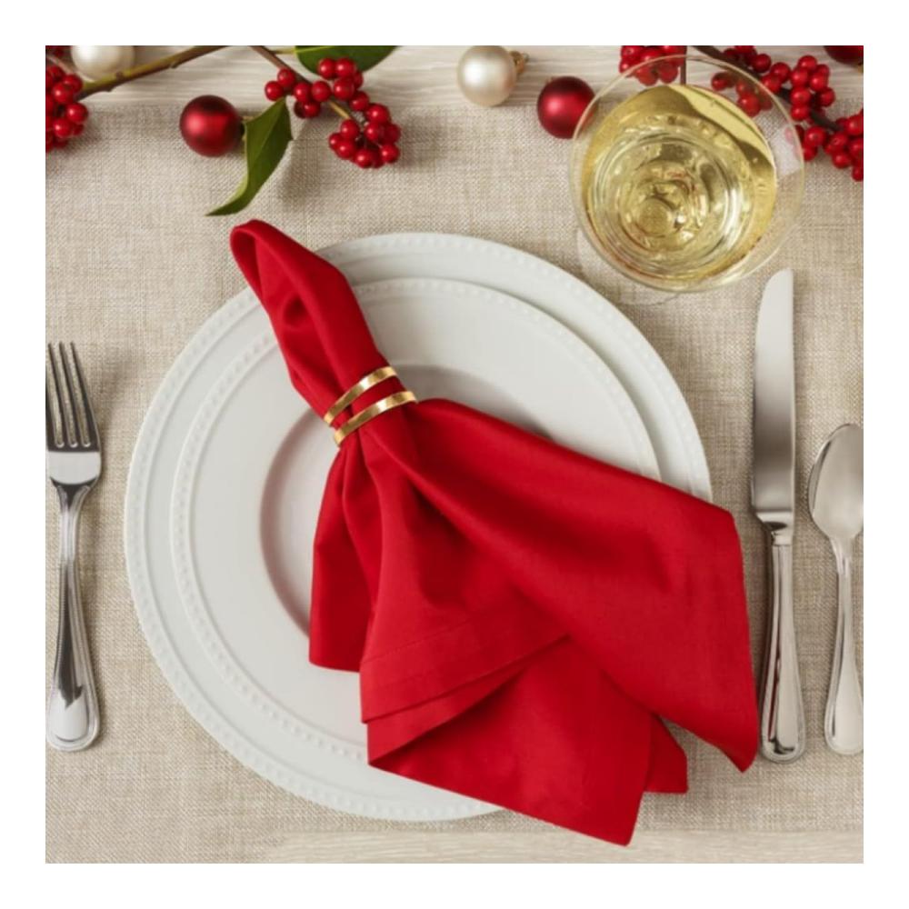 Elegante Metall Serviettenringe 5er Set - Perfekt für Hochzeiten Weihnachten Ostern Valentinstag & Geburtstagsfeiern Goldene Halbrunde Serviettenschnallen für Exquisite