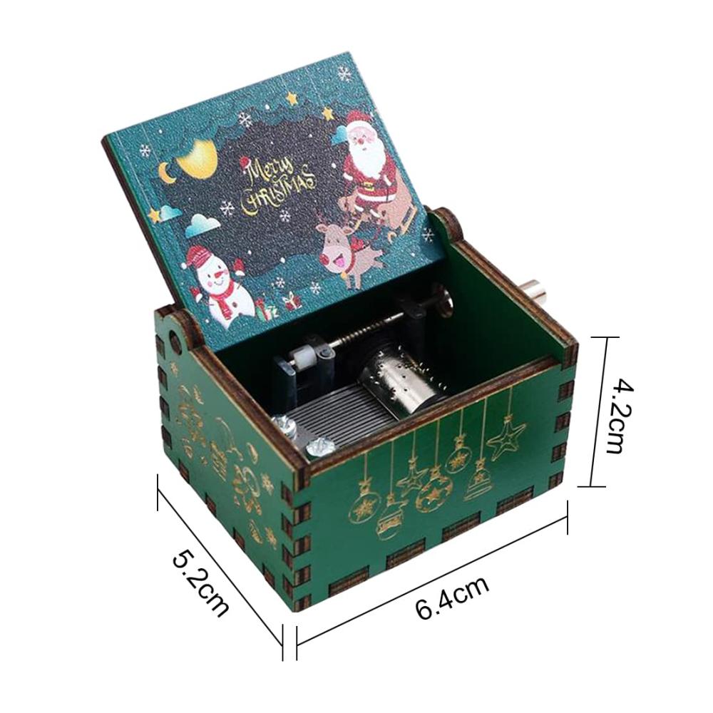 Entdecken Sie die Magie von Spieluhren Handgefertigte Spieluhr Weihnachten für Kinder Holzdesign mit Handkurbel zauberhafte Weihnachtsdeko perfekt für Tisch Kamin und Kinderzimmer. Amerikanischer Charme trifft auf Musik! Ideales Weihnachtsgeschenk für Mädchen und Jungen. Holen Sie sich diese kleine Holzspieluhr und verbreiten Sie festliche Freude