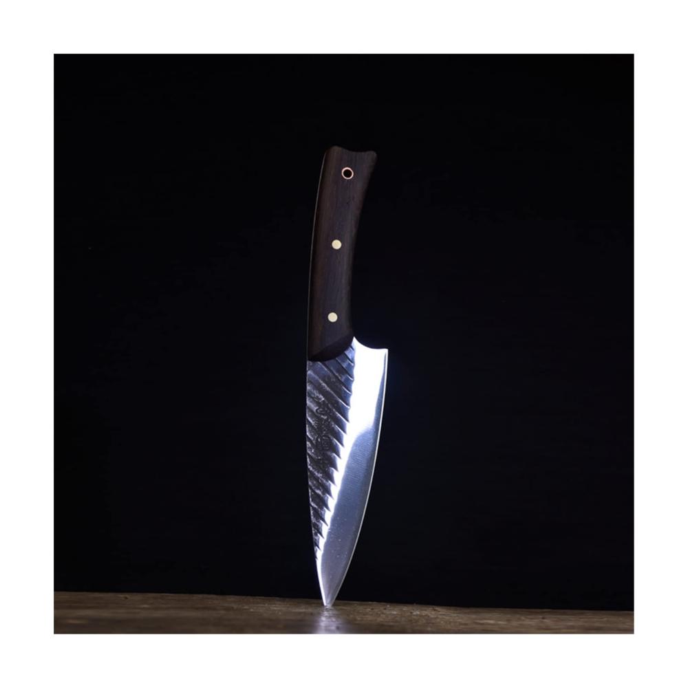 Hochwertiges 8-teiliges Küchenmesserset aus geschmiedetem Stahl - Perfekt für präzises Schneiden und Zubereiten von Fleisch Gemüse und Fisch. Inklusive Kochmesser Hackmesser Santoku Utility Boning Nakiri Kiritsuke und Sashimi Messer. Handgefertigte Präzision für anspruchsvolle Köche