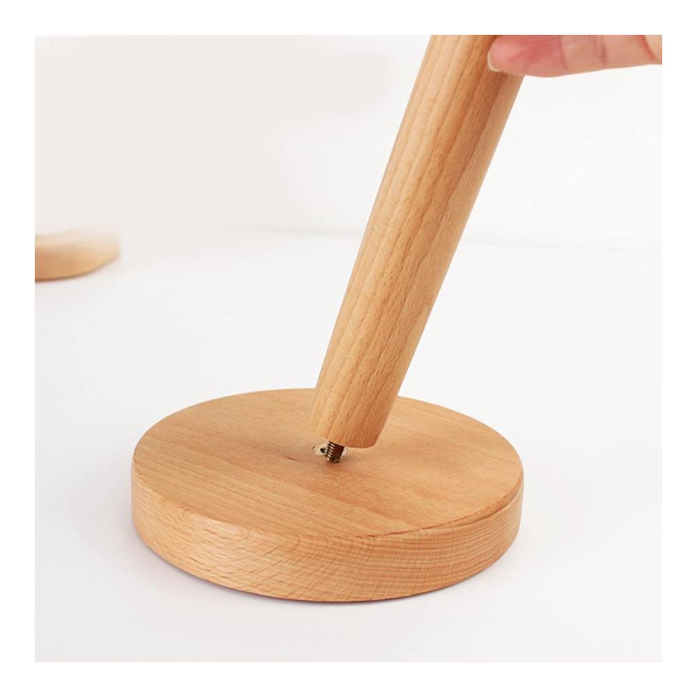 Erhöhen Sie die Eleganz Ihrer Küche mit unserem hochwertigen Holz Küchenrollenhalter. Stilvoll praktisch und freistehend für ultimative Bequemlichkeit
