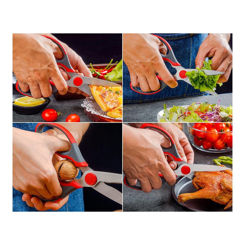 Premium Küchenschere Set – 2 Multifunktionale Scheren für Fleisch Gemüse & mehr | Hochwertige Kochhelfer & Küchenzubehör