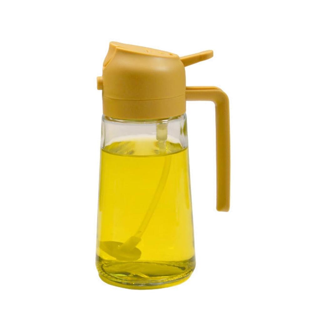 Ölsprüher & -spender 2-in-1 Multifunktions-Ölflasche mit Ausgießer und Sprüher – Perfekt für Heißluftfritteuse Kochen Backen Grillen und Salat. Praktische Öl-Sprayflasche für die moderne Küche