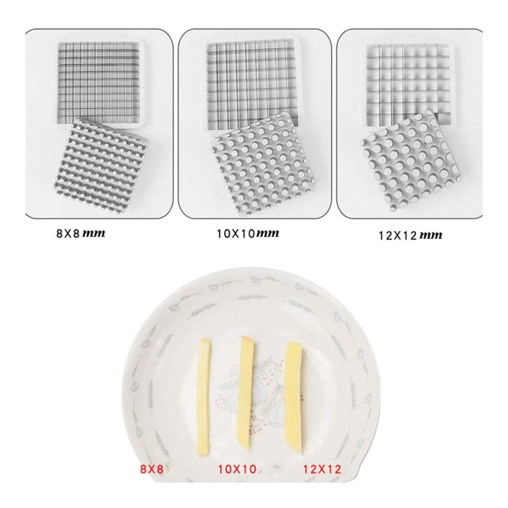 Kartoffelschneider Pommesschneider für Zuhause Restaurant & Picknick - French Fries Cutter & Gemüseschneider Maschine - Pommes-Frites-Schneider 12x12mm - Inklusive Rezepte