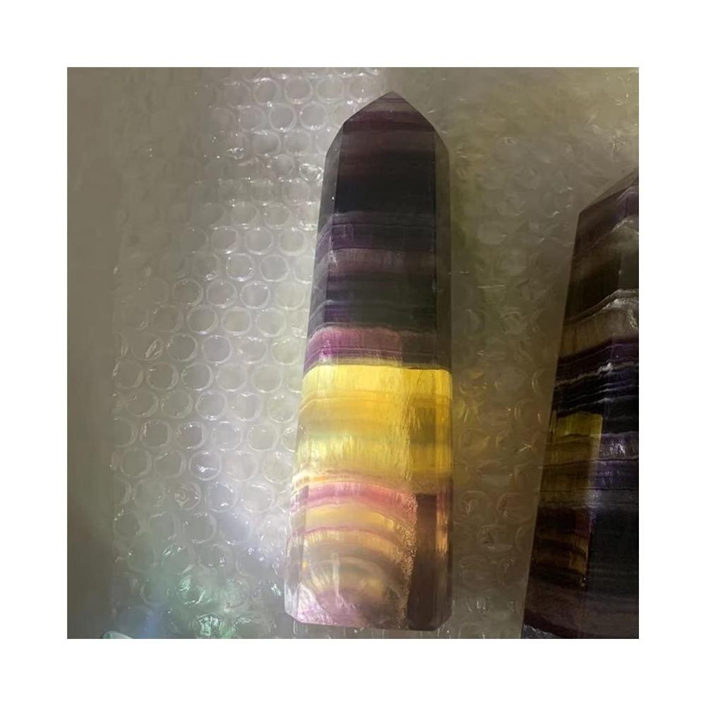 Naturstein Zimmerbrunnenzubehör Kristall Lila Quarz Obelisk für positive Energie Heimdekoration & Feng Shui - Handgearbeitetes Wohnaccessoire von QINTINYIN
