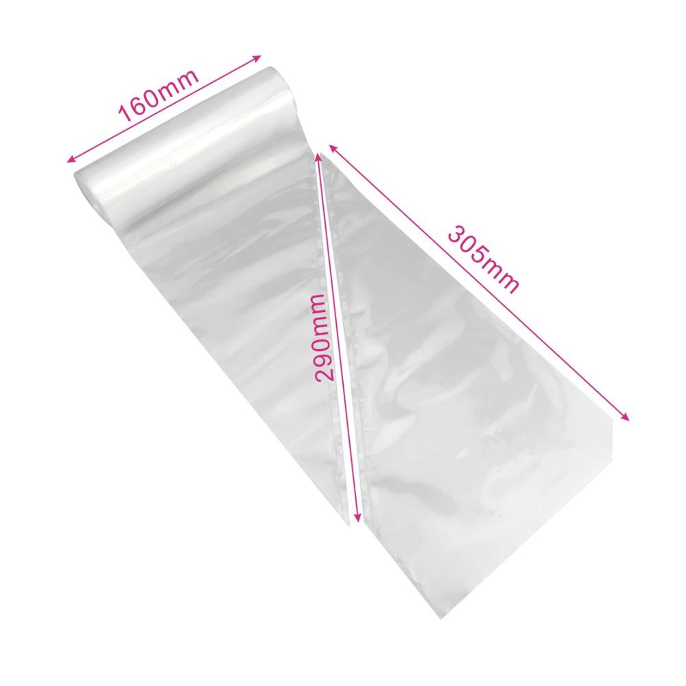 Transparente Einweg Spritzbeutel – 50 Stück Rolle | Extra Dick Maximum Grip | Ideal zum Dekorieren von Gebäck und Torten | Hochwertiger Kunststoff PE | 30.5 * 16 cm | Perfekte Pa
