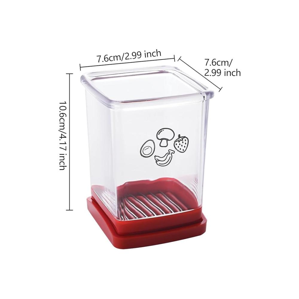 Obstschneider Schnell sicher und vielseitig | Cup Slicer Eierschneider | Obstschneider für Obst & Gemüse | Druckplatte & Schutzkappe inklusive | Robustes Design | Einfach zu reinigen | Inkl. Aufbewahrung