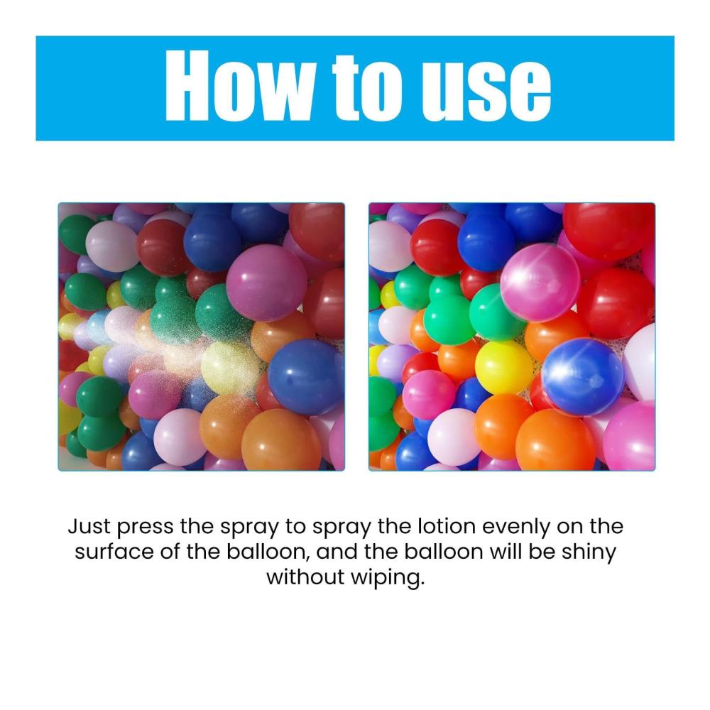 Luftballons Hochglanzspray 3er Pack | Aerosol-Ballonspray für Party Geburtstag & Hochzeit | Ballon-Glanzspray verbessert Dekoration | Heliumballon Versiegelung inklusive