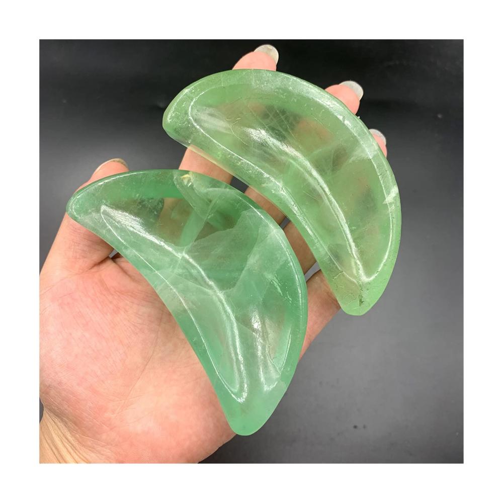 Aschenbecher aus Naturfluorit-Quarzkristallschale - Edler Raucherteller für stilvolle Dekoration - Einzigartiges Geschenk für Zuhause & Büro (Farbe Mondlicht