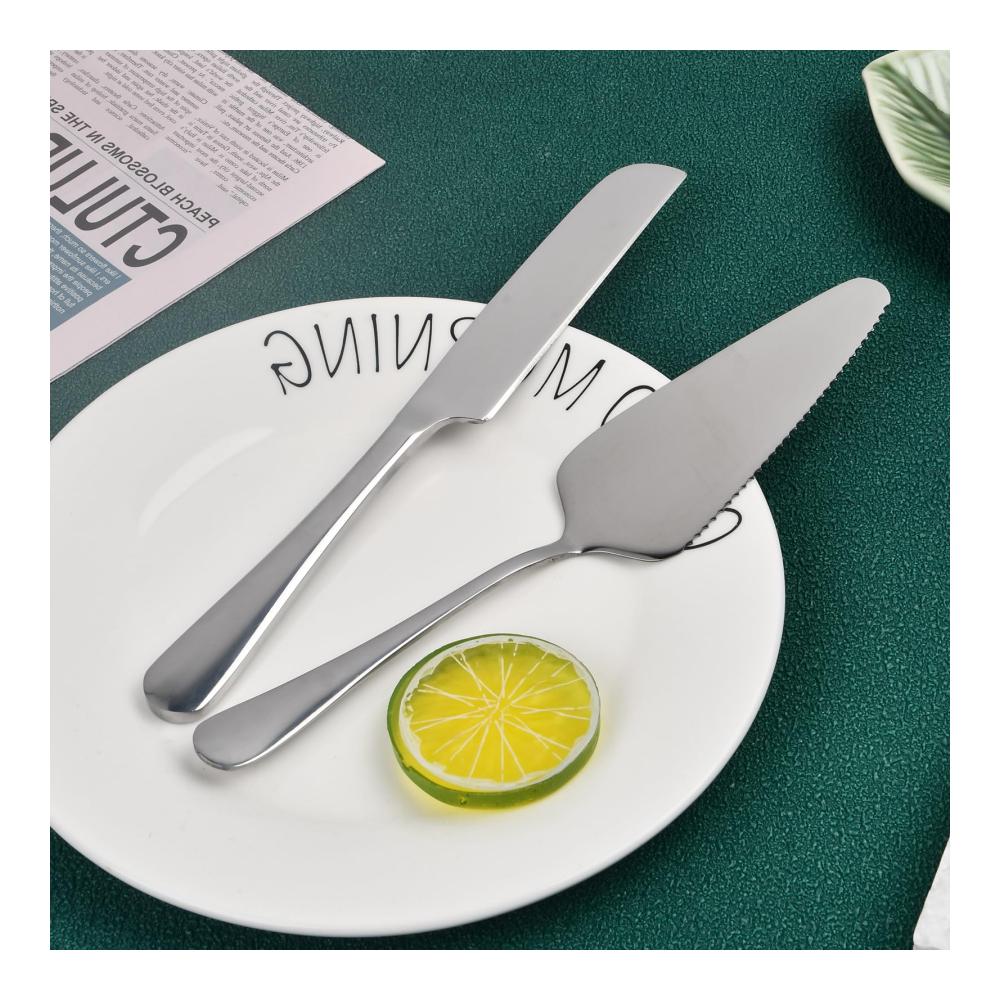 Hochwertiger Kuchen- & Tortenheber aus Edelstahl mit Kunststoffgriffen - Perfektes Tortenmesser und Server Set für Hochzeit Geburtstag und Party. Elegant gestaltet langlebig und funkt