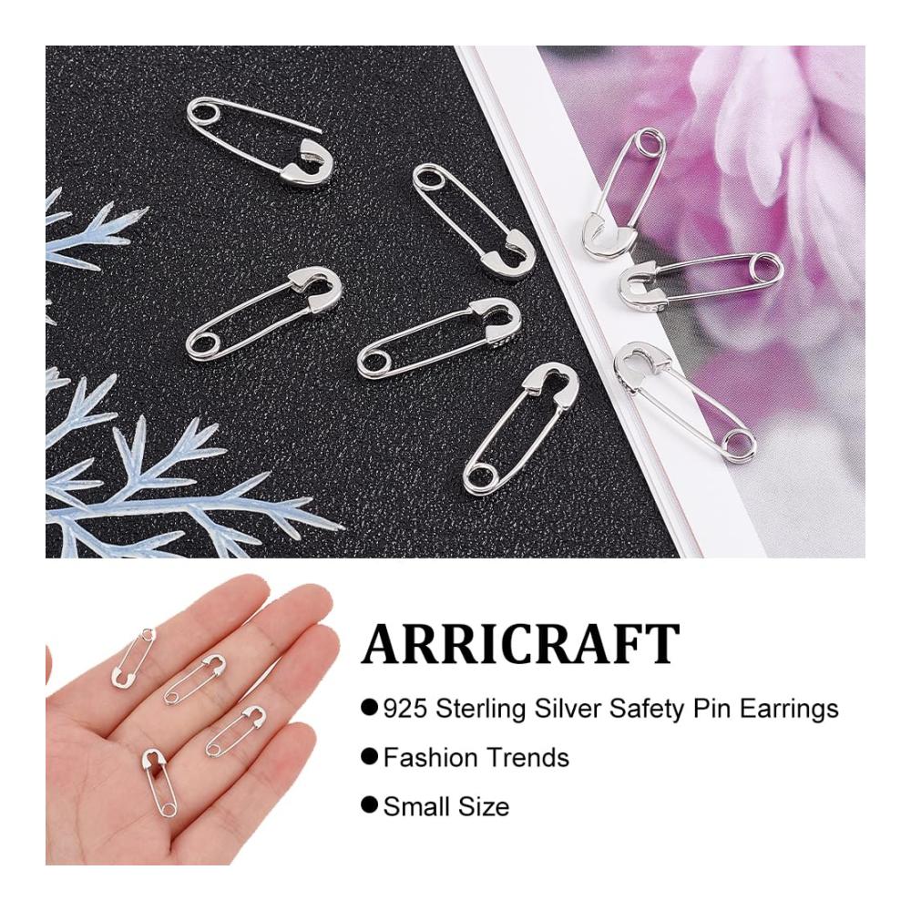 Entdecken Sie Eleganz 4 Paar Ohrhaken Pin-Ohrringe aus 925 Sterlingsilber-Messing. Sicherheitsnadel-Design trifft auf Büroklammer-Schleifen-Schmuck für Damen. Perfekt für Schmuckherstellung zum Jahrestag Geburtstag und Valentinstag. Erwecken Sie Ihre Stil mit diesen exquisiten