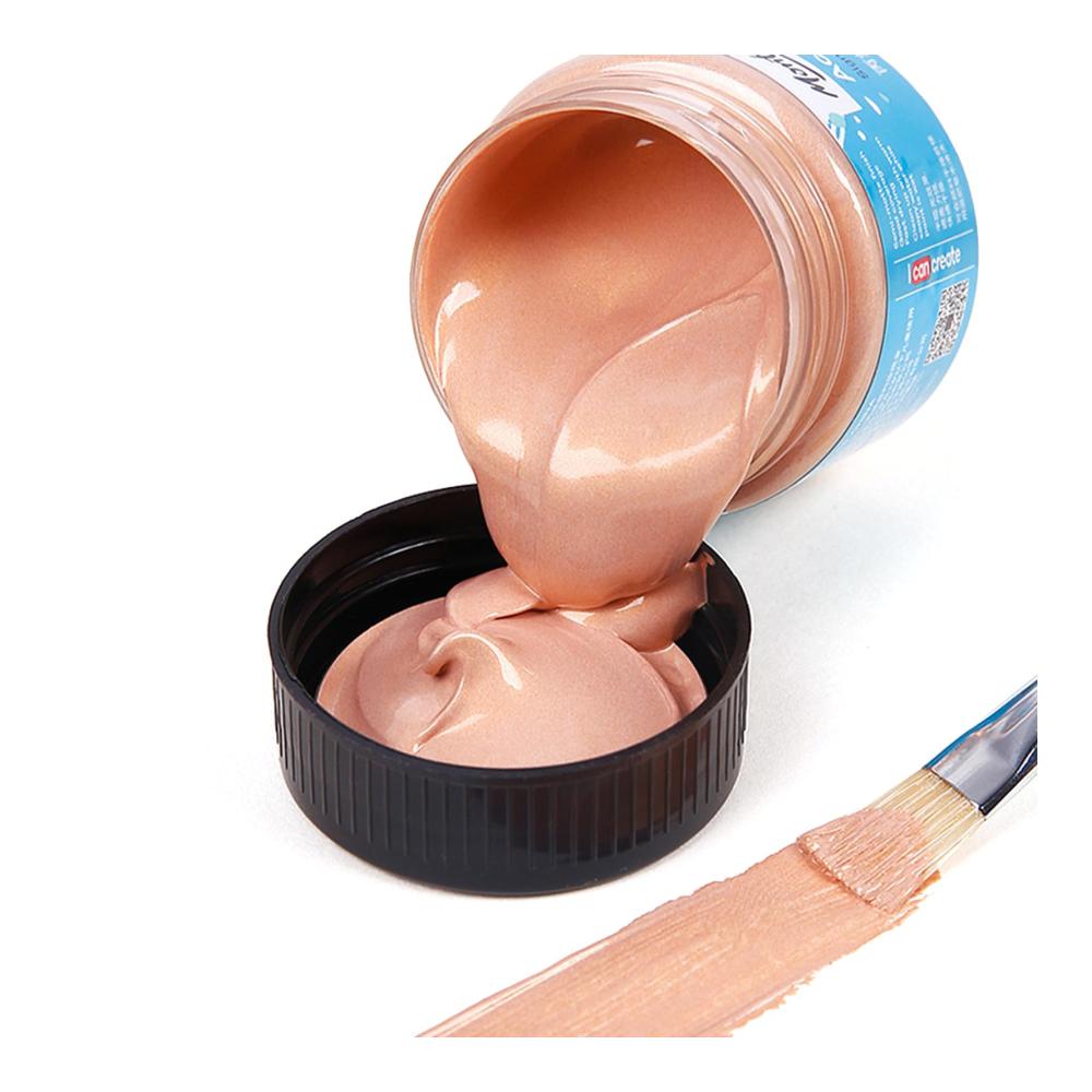 Hochwertige metallische Acrylfarbe 100 ml - Wasserfeste Farben & Lacke für Leinwand und Holz - Brillante Farbauswahl - Künstlerbedarf in Spitzenqualität