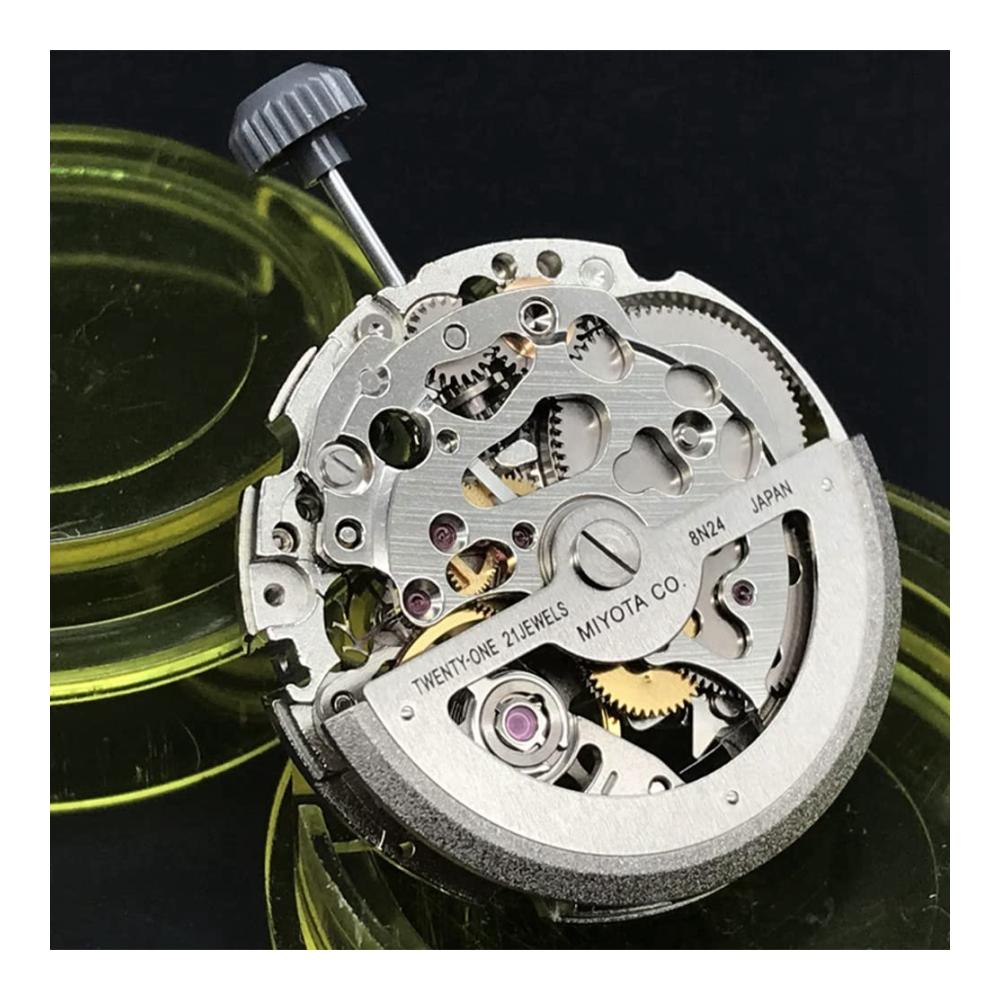 Erleben Sie Präzision Miyota 8N24 Mechanisches Uhrwerk | 21 Juwelen | Skelett | Automatik-Uhrwerk | Fortschrittliche Uhrwerke für höchste